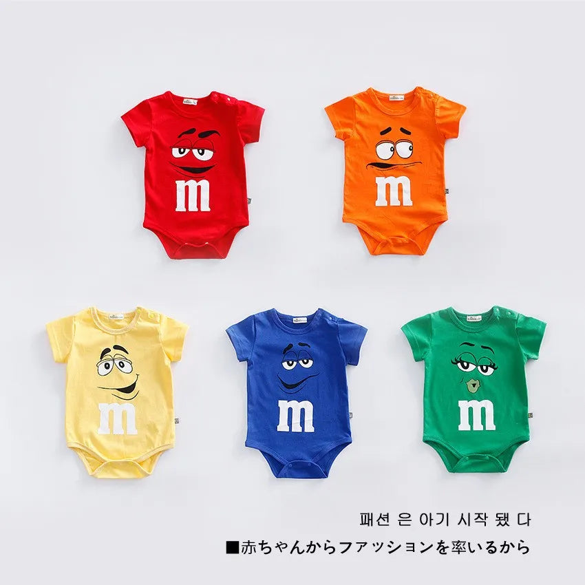 3-24month Baby Clothes Short-sleeved Climbing Clothes Romper Toddler Costume Cotton Bodysuits Infant Jumpsuit