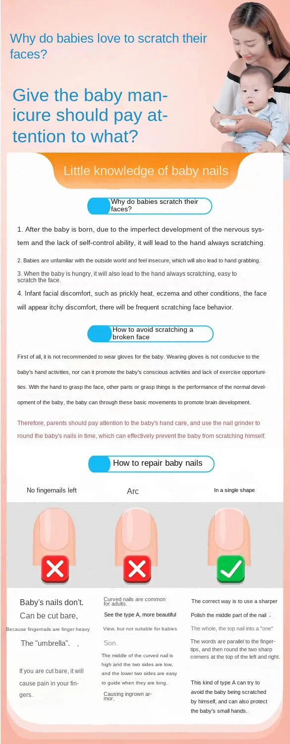 Electric Baby Nail Trimmer Kit – Safe & Gentle Infant Nail Care Tool