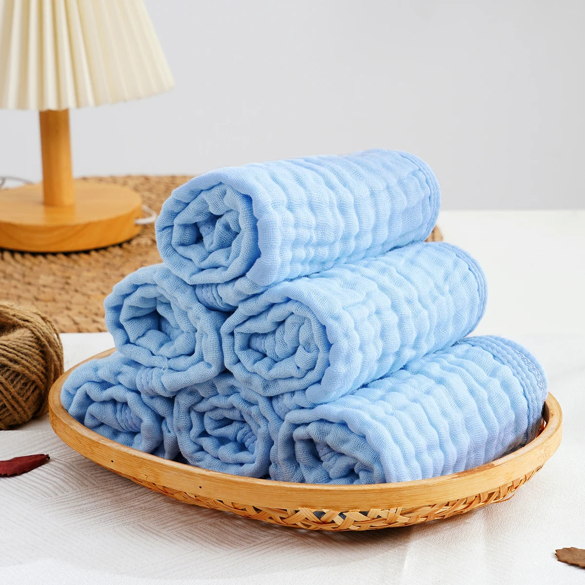 6-Piece Soft Muslin Baby Burp Cloth & Washcloth Set – Gentle, Absorbent & Multipurpose