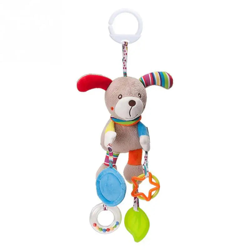 Soft Animal Handbells Rattles Plush Infant Baby Development Handle Toys  For Newborn Gifts