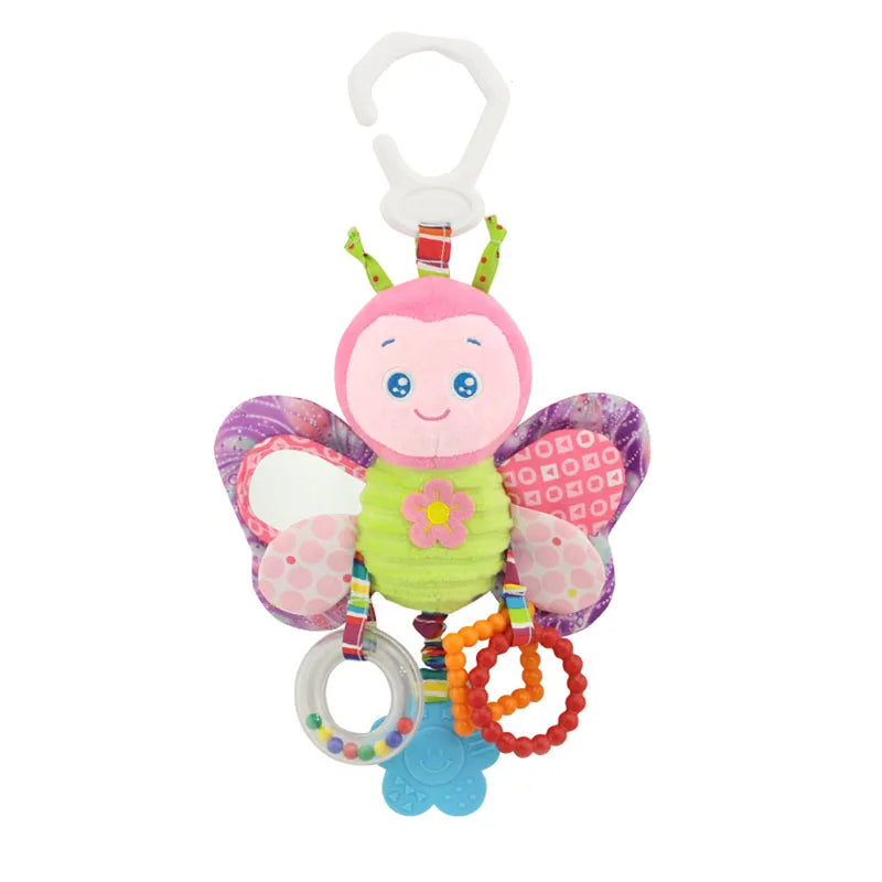 Soft Animal Handbells Rattles Plush Infant Baby Development Handle Toys  For Newborn Gifts