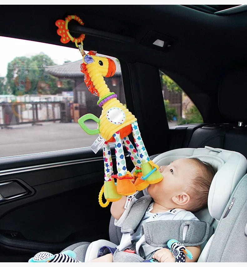 Soft Animal Handbells Rattles Plush Infant Baby Development Handle Toys  For Newborn Gifts