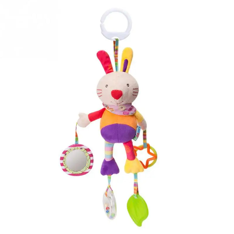 Soft Animal Handbells Rattles Plush Infant Baby Development Handle Toys  For Newborn Gifts