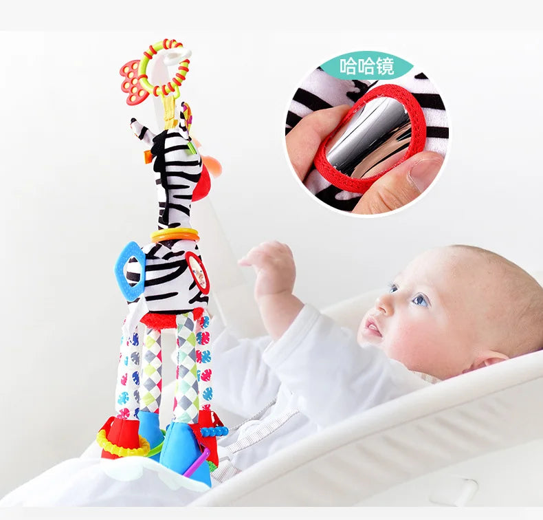 Soft Animal Handbells Rattles Plush Infant Baby Development Handle Toys  For Newborn Gifts