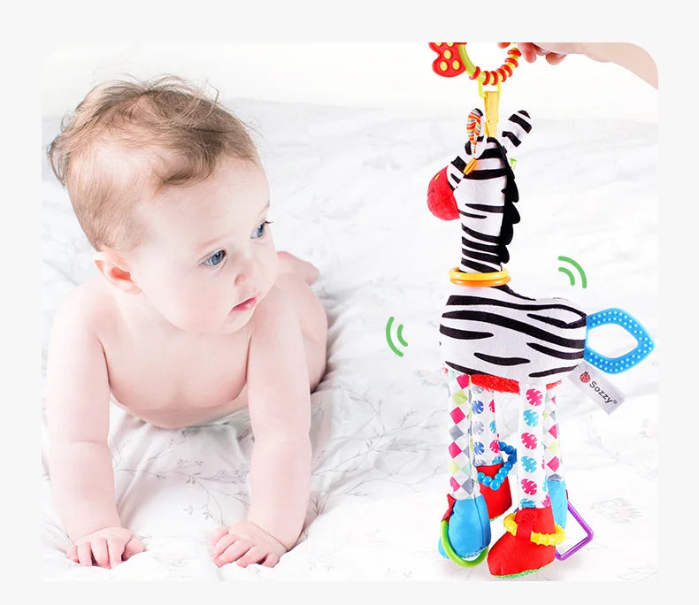 Soft Animal Handbells Rattles Plush Infant Baby Development Handle Toys  For Newborn Gifts